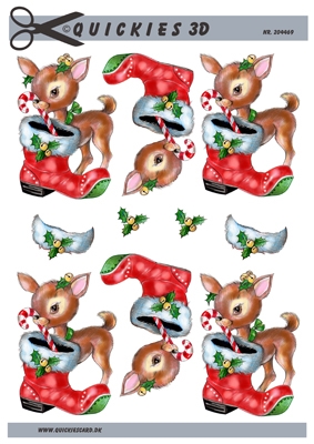 3D Bambi og julestøvle